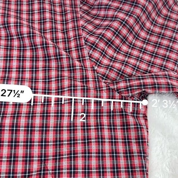 Croft & Barrow Men's XXL Long Sleeve Easy Care Button Up Shirt Red Plaid New - Picture 9 of 10